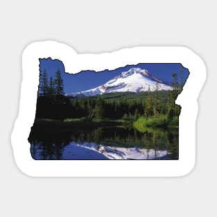 Oregon State Outline (Mount Hood) Sticker